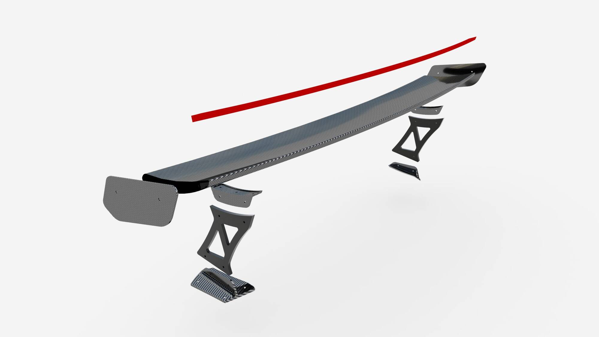 Maxton Design Спойлер из углеродного волокна с внешними кронштейнами и стойками + светодиодная подсветка для BMW M2 G87 / M240i / 2 M-Pack / 2 Standard G42 — изображение 15