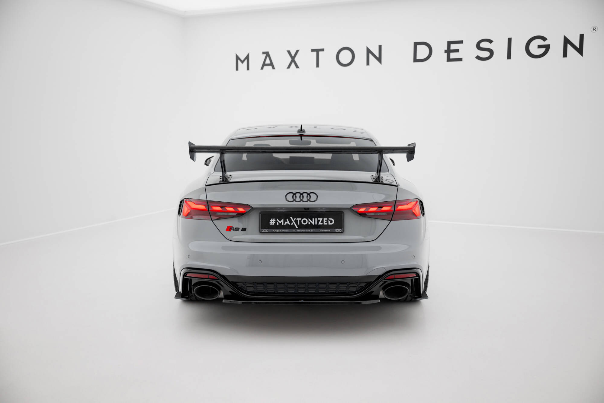 Maxton Design Карбоновый спойлер с внешними кронштейнами и стойками V.1 для Audi A5 / A5 S-Line / S5 / RS5 Coupe F5 / F5 Facelift — изображение 4