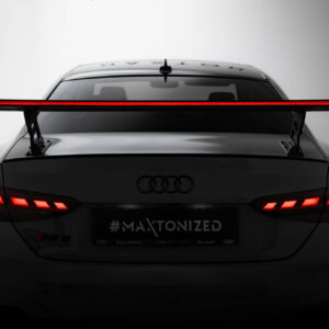 Maxton Design Карбоновый спойлер с внешними кронштейнами и стойками V.2 + светодиодная подсветка для Audi A5 / A5 S-Line / S5 / RS5 Coupe F5 / F5 Facelift