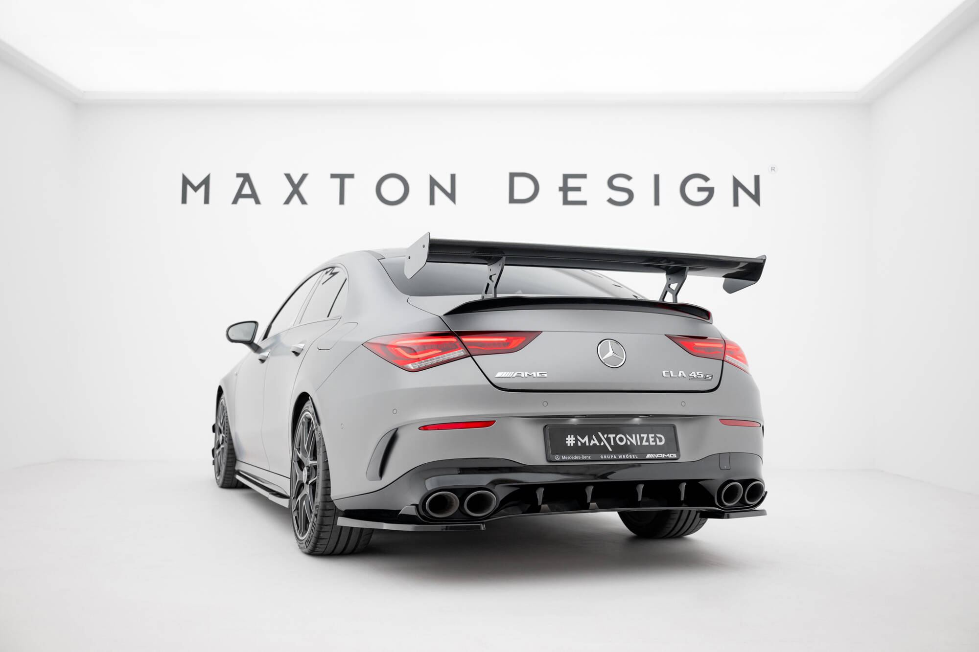 Maxton Design Карбоновый спойлер с внутренними кронштейнами и стойками для Mercedes-Benz CLA Coupe C118 / C118 Facelift — изображение 2