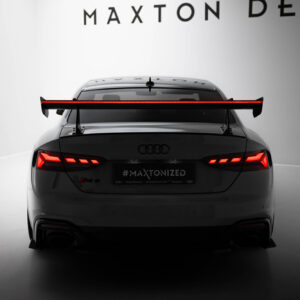 Maxton Design Карбоновый спойлер с верхним креплением типа «лебединая шея» + светодиодная подсветка для Audi A5 / A5 S-Line / S5 / RS5 Coupe F5 / F5 Facelift