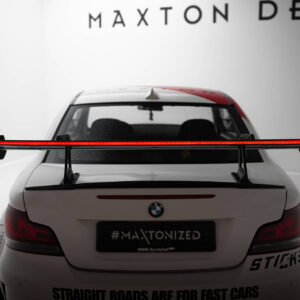 Maxton Design Карбоновый спойлер с верхним креплением типа «лебединая лапа» + светодиодная подсветка для BMW 1 M E82