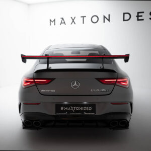 Maxton Design Карбоновый спойлер с верхним креплением типа «лебединая шея» + светодиодная подсветка для Mercedes-Benz CLA Coupe C118 / C118 Facelift