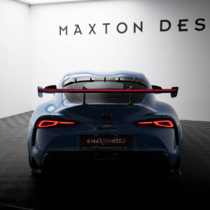 Maxton Design Карбоновый спойлер с верхним креплением типа «лебединая лапа» + светодиодная подсветка для Toyota Supra Mk5