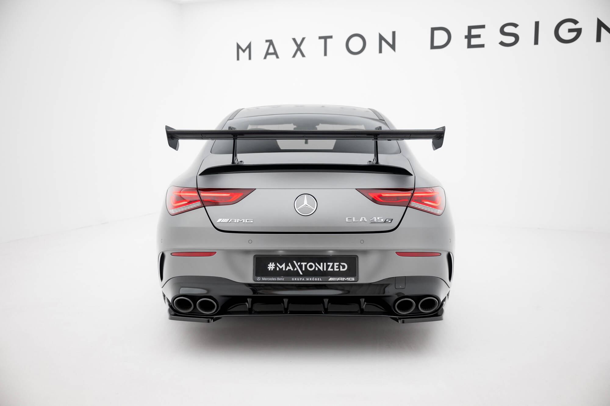Maxton Design Карбоновый спойлер с верхним креплением типа «лебединая лапка» для Mercedes-Benz CLA Coupe C118 / C118 Facelift