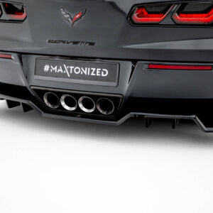 Maxton Design Центральный задний сплиттер (с вертикальными планками) Chevrolet Corvette Z06 C7