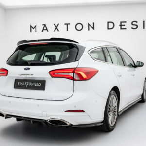 Maxton Design Центральный задний сплиттер (с вертикальными планками) Ford Focus Vignale Estate Mk4