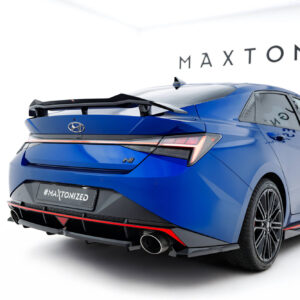 Maxton Design Центральный задний сплиттер (с вертикальными планками) Hyundai Elantra N Mk7