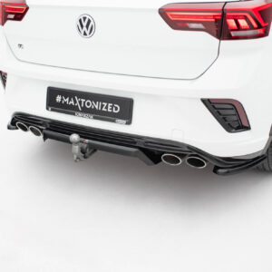 Maxton Design Центральный задний сплиттер (с вертикальными планками) Volkswagen T-Roc R Mk1