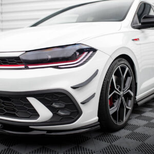 Maxton Design Передние бамперные аэродинамические элементы (канарды) Volkswagen Polo GTI Mk6 Facelift