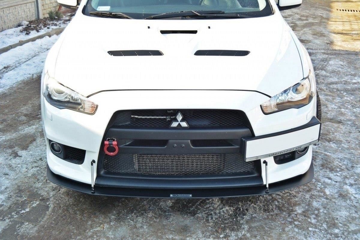 Maxton Design Передний гоночный сплиттер V.2 для Mitsubishi Lancer Evo X