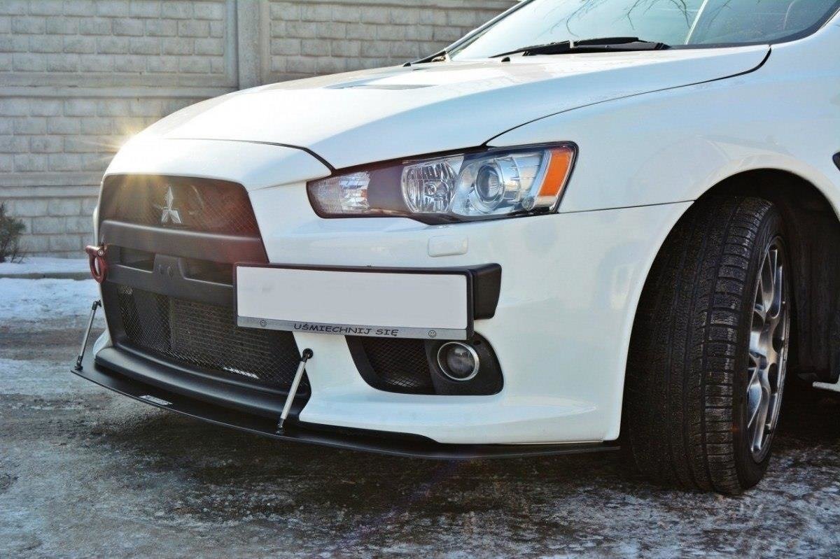 Maxton Design Передний гоночный сплиттер V.2 для Mitsubishi Lancer Evo X — изображение 3