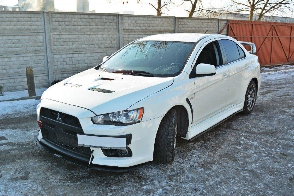 Maxton Design Передний гоночный сплиттер V.2 для Mitsubishi Lancer Evo X — изображение 4