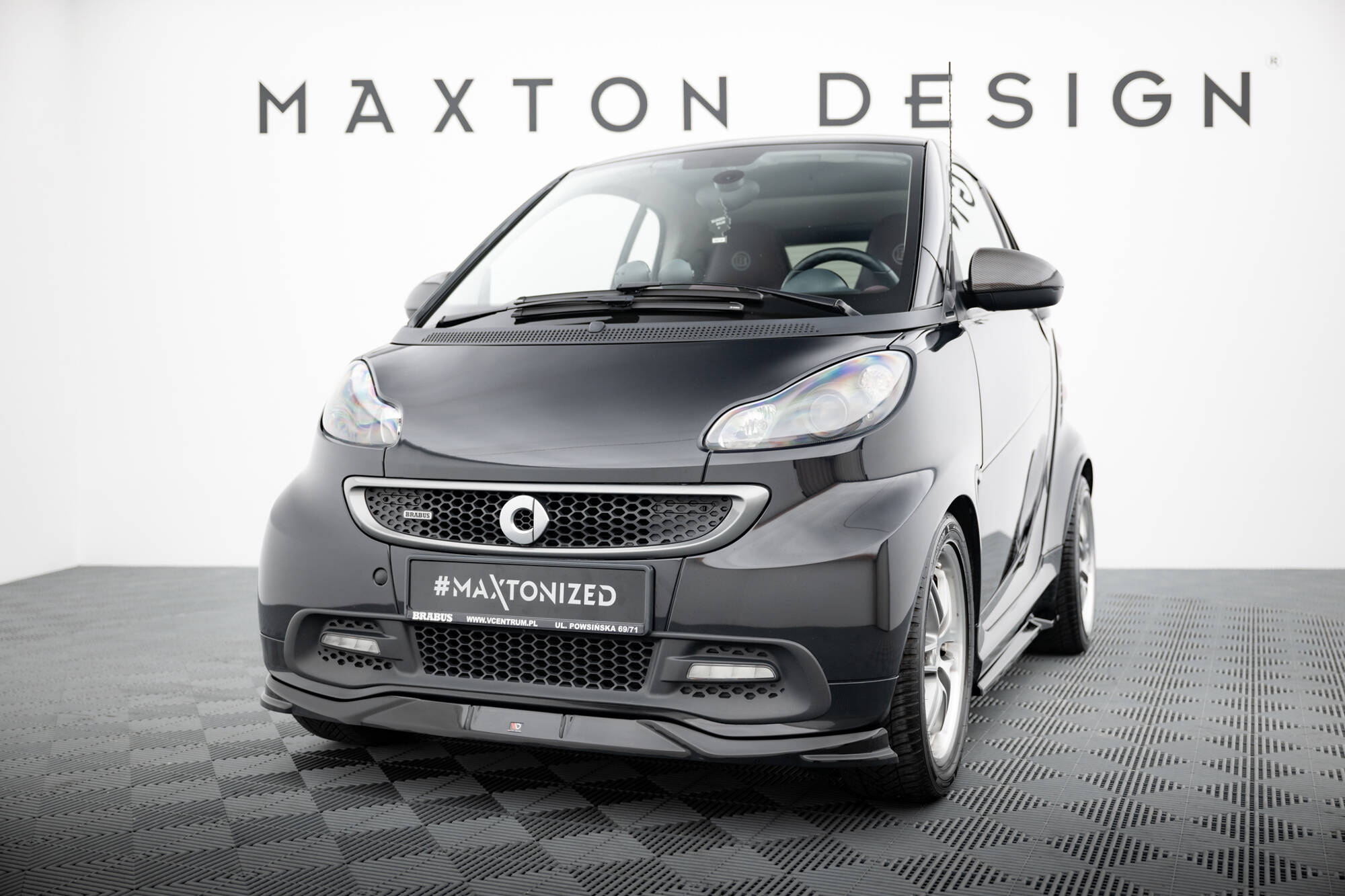 Maxton Design Передний сплиттер Brabus Smart Fortwo C451 рестайлинг