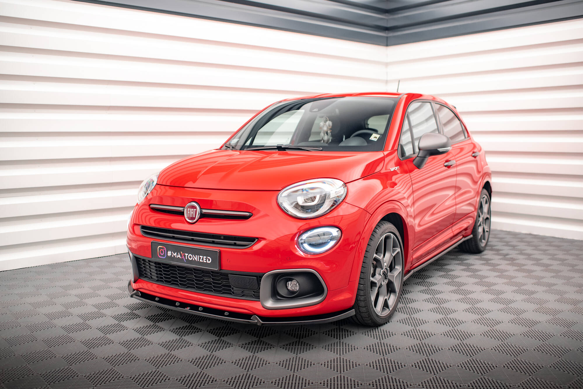 Maxton Design Передний сплиттер для Fiat 500X Sport Mk1 Facelift