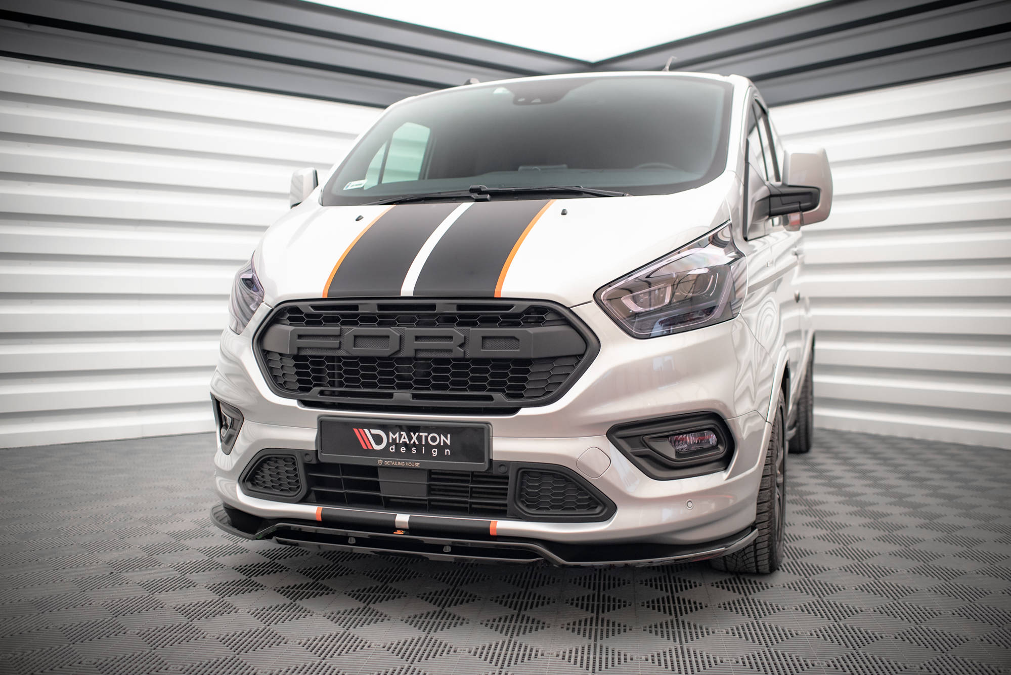 Maxton Design Передний сплиттер Ford Transit Custom ST-Line Mk1 Facelift