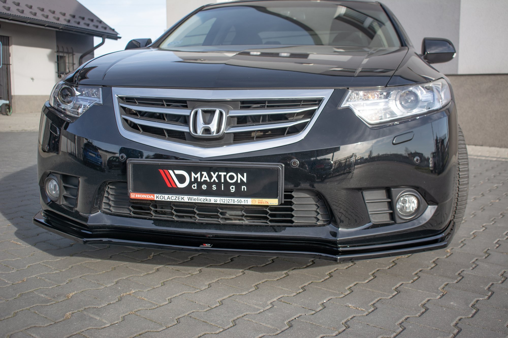 Maxton Design Передний сплиттер Honda Accord VIII (серия CU) после рестайлинга