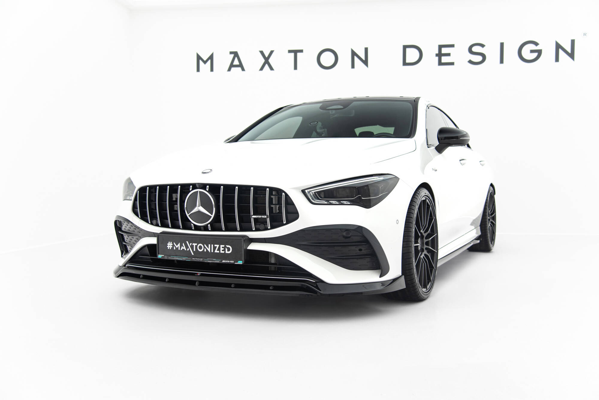 Maxton Design Передний сплиттер Mercedes-AMG CLA 35 Coupe / Shooting Brake C118 Facelift / X118 Facelift