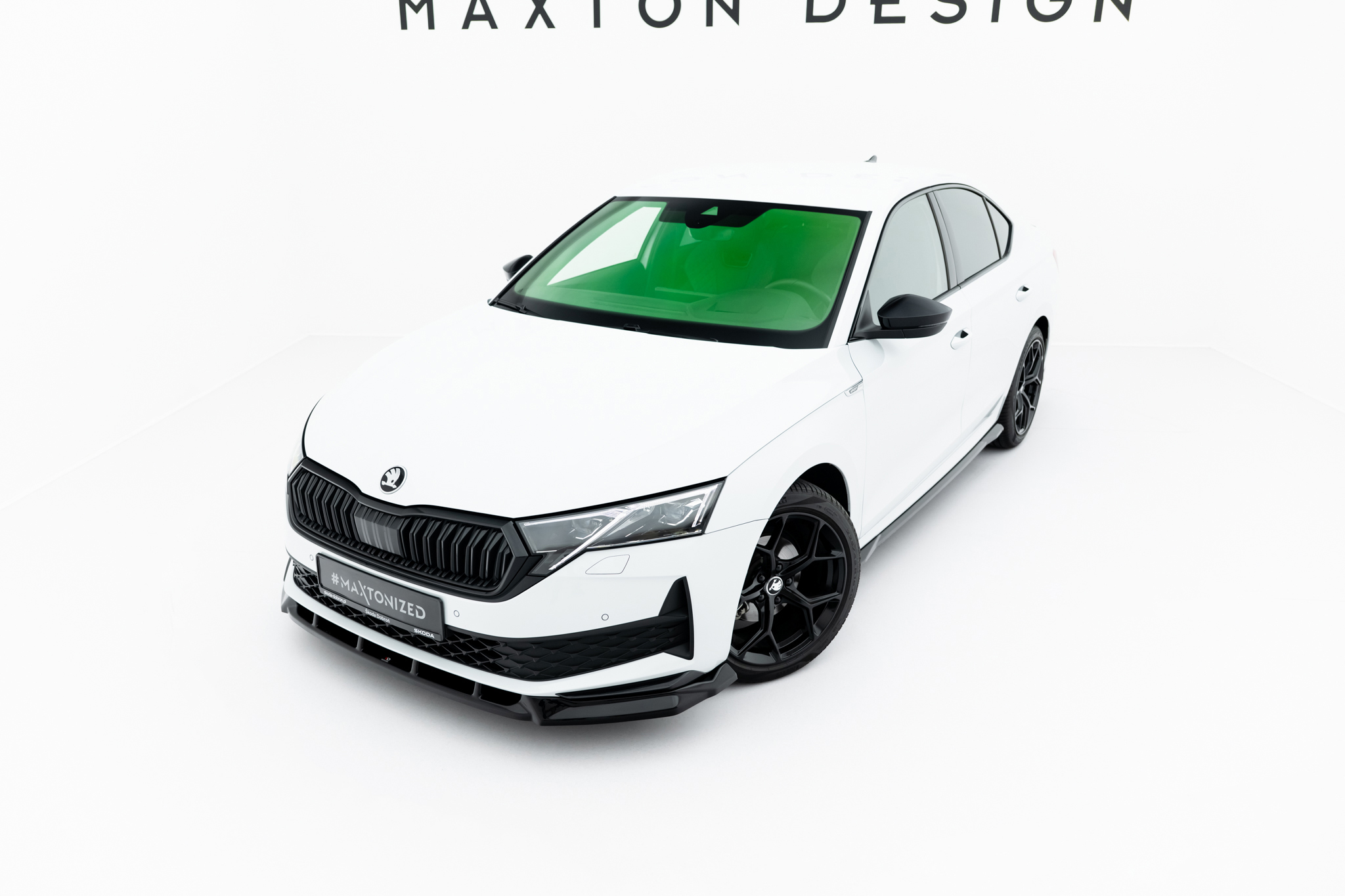 Maxton Design Передний сплиттер Skoda Octavia Sportline Liftback / Combi Mk4 Facelift — изображение 2