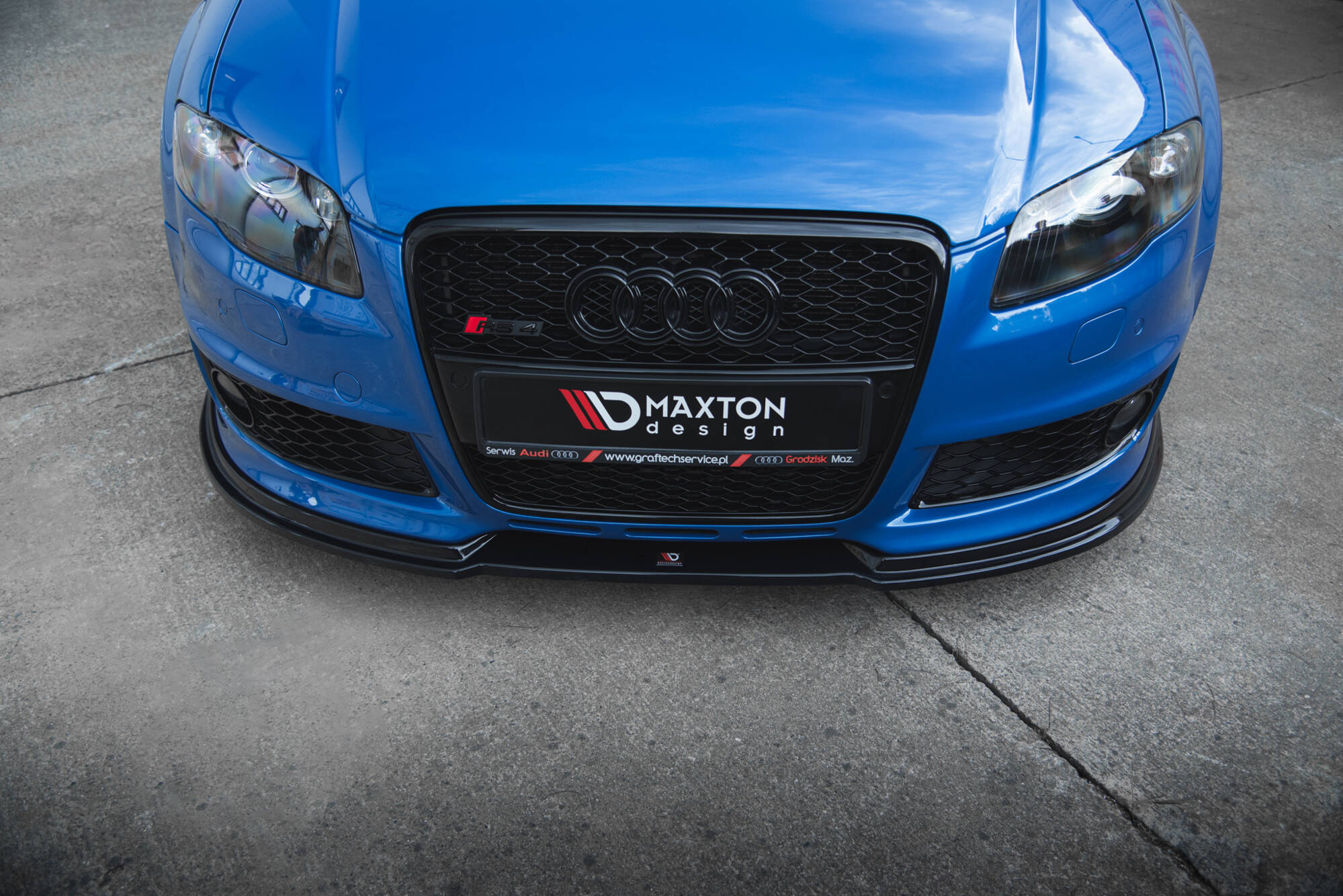 Maxton Design Передний сплиттер V.1 Audi RS4 B7