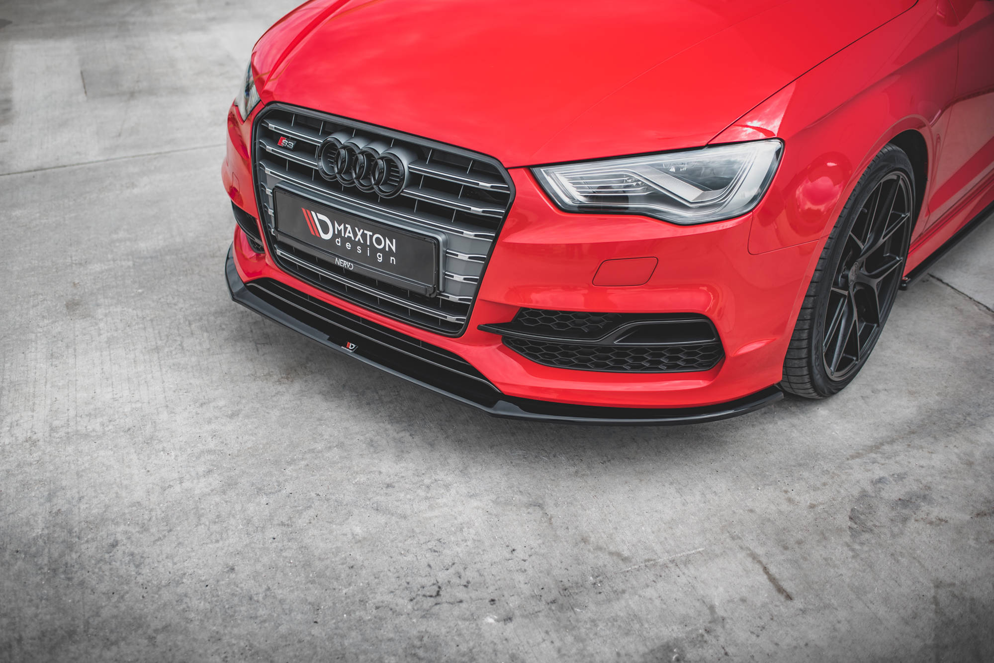 Maxton Design Передний сплиттер V.1 для Audi S3 / A3 S-Line 8V Седан / Кабриолет