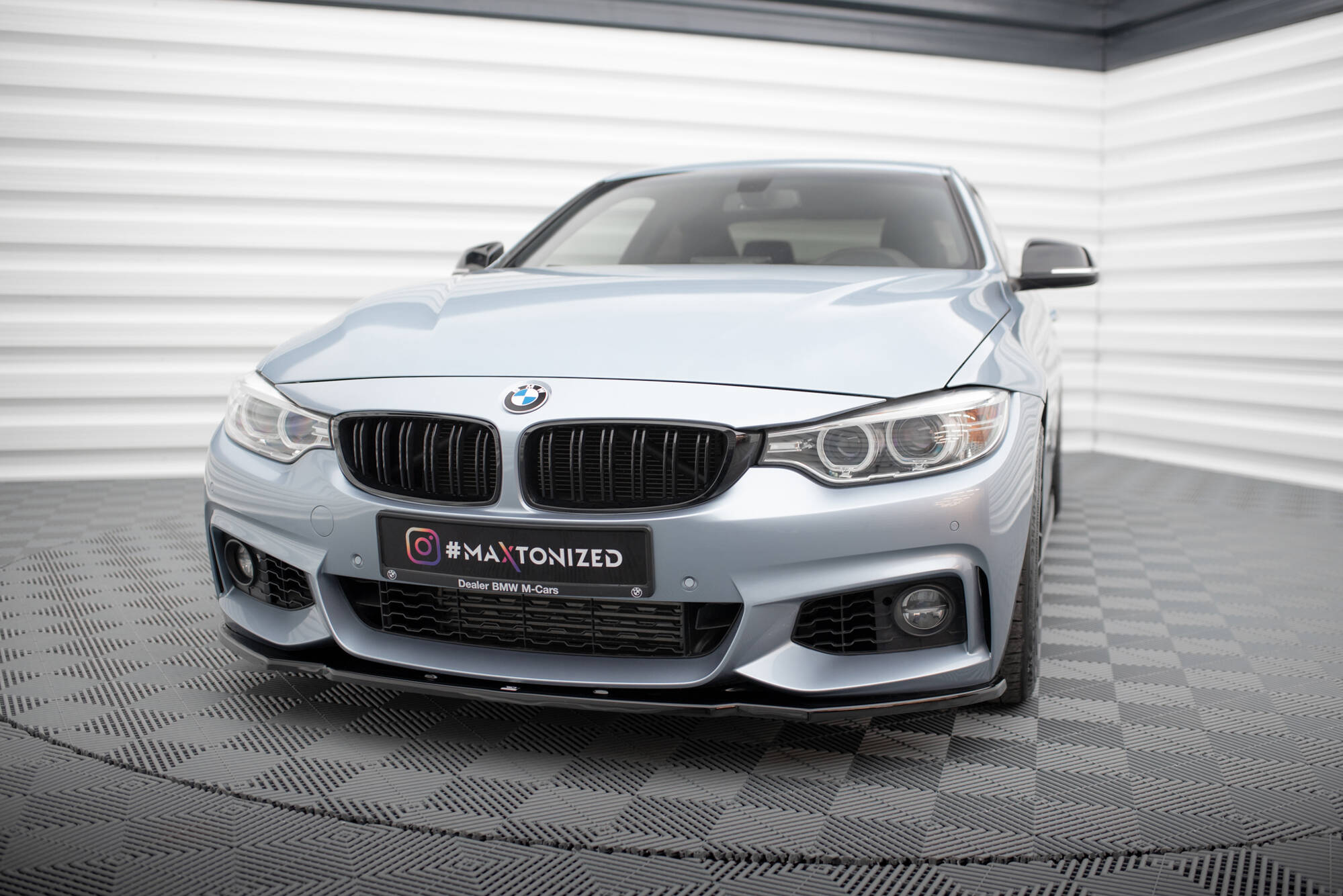 Maxton Design Передний сплиттер V.1 для BMW 4 Coupe / Gran Coupe / Cabrio M-Pack F32 / F36 / F33