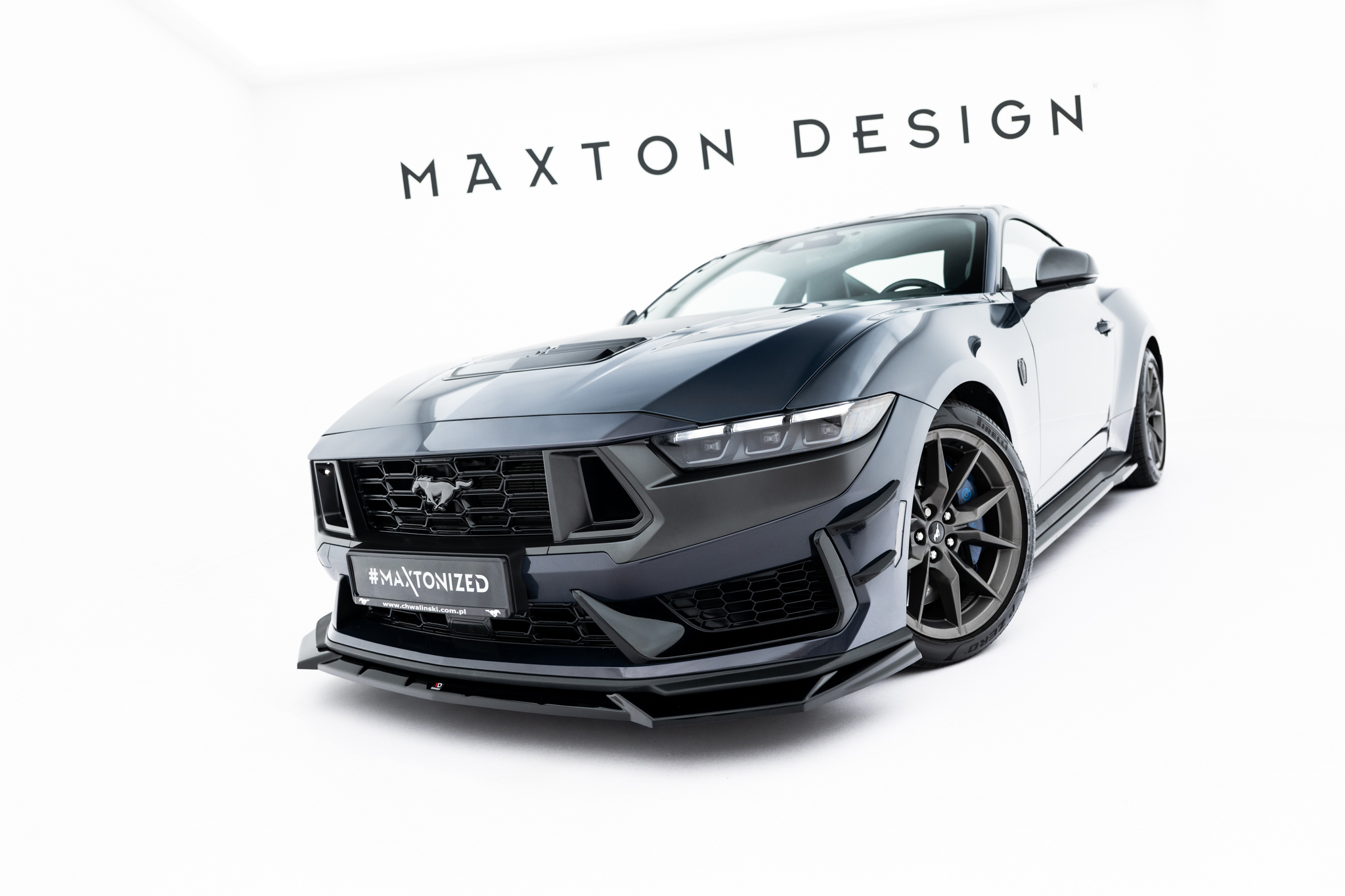 Maxton Design Передний сплиттер V.1 для Ford Mustang Dark Horse Mk7