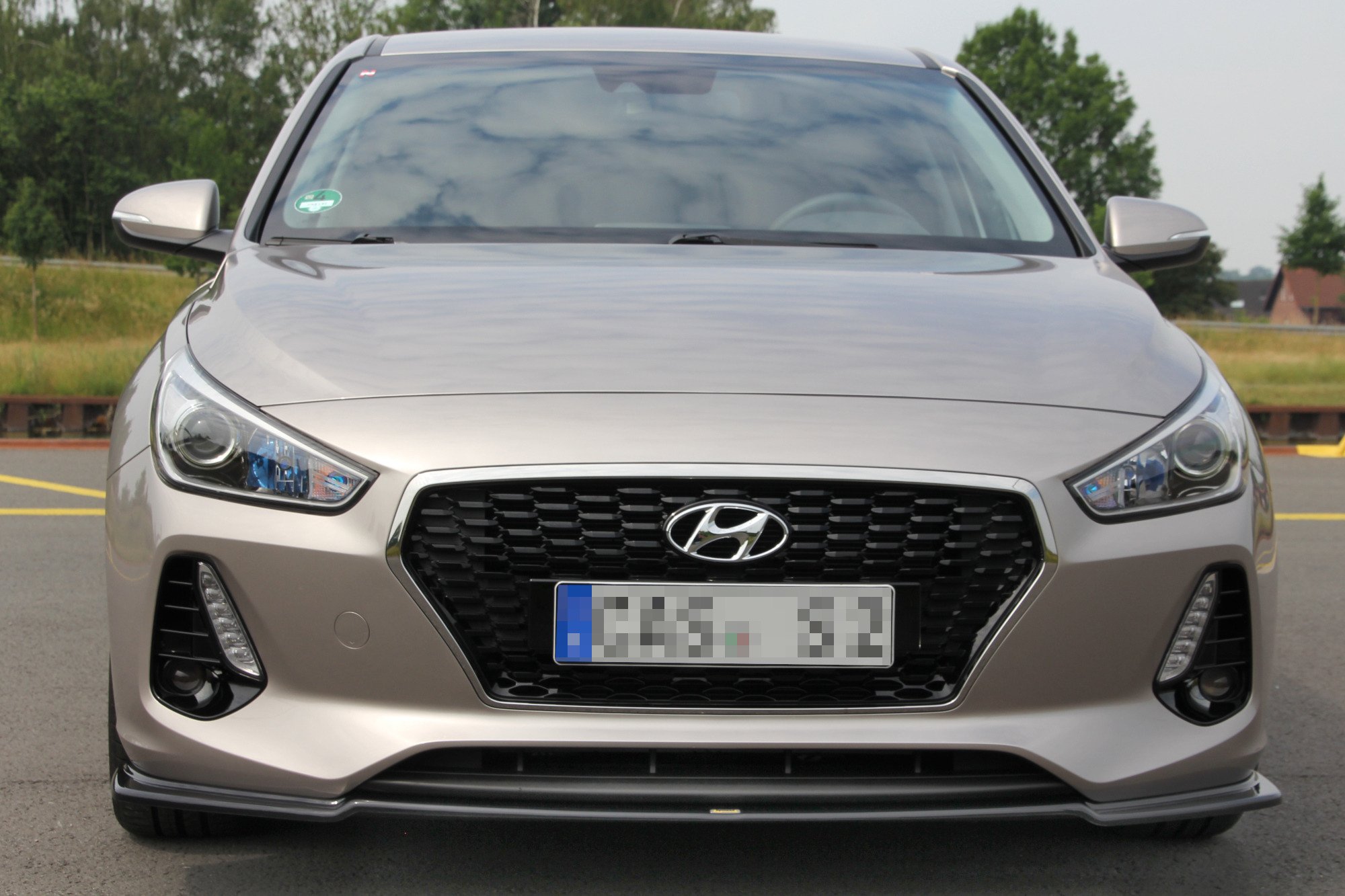 Maxton Design Передний сплиттер V.1 для Hyundai I30 MK3 Хэтчбек