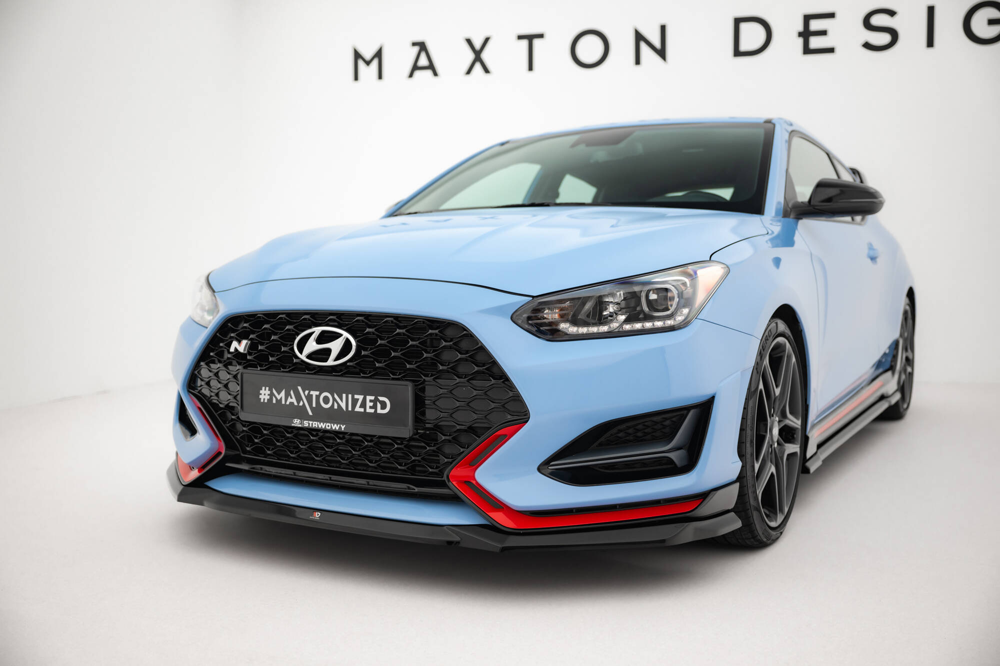 Maxton Design Передний сплиттер V.1 для Hyundai Veloster N Mk2