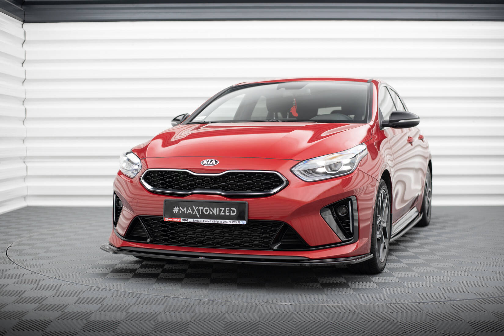 Maxton Design Передний сплиттер V.1 для Kia Ceed GT / GT-Line Mk3 / Proce Mk1