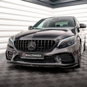 Maxton Design Передний сплиттер V.1 Mercedes-Benz C AMG Line Седан / Купе / Универсал W205 / C205 / S205 (рестайлинг)