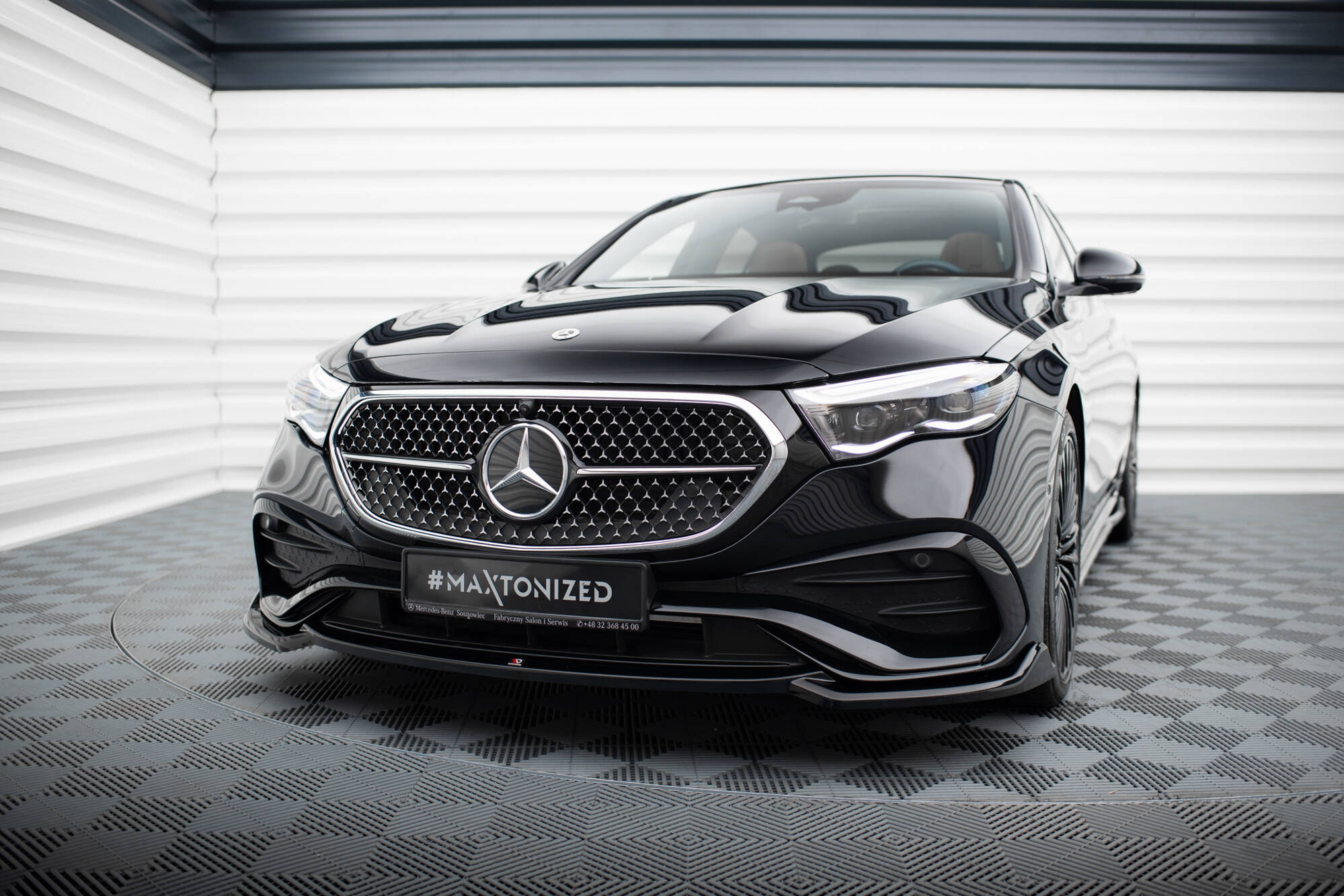 Maxton Design Передний сплиттер V.1 для Mercedes-Benz E AMG-Line седан/универсал W214