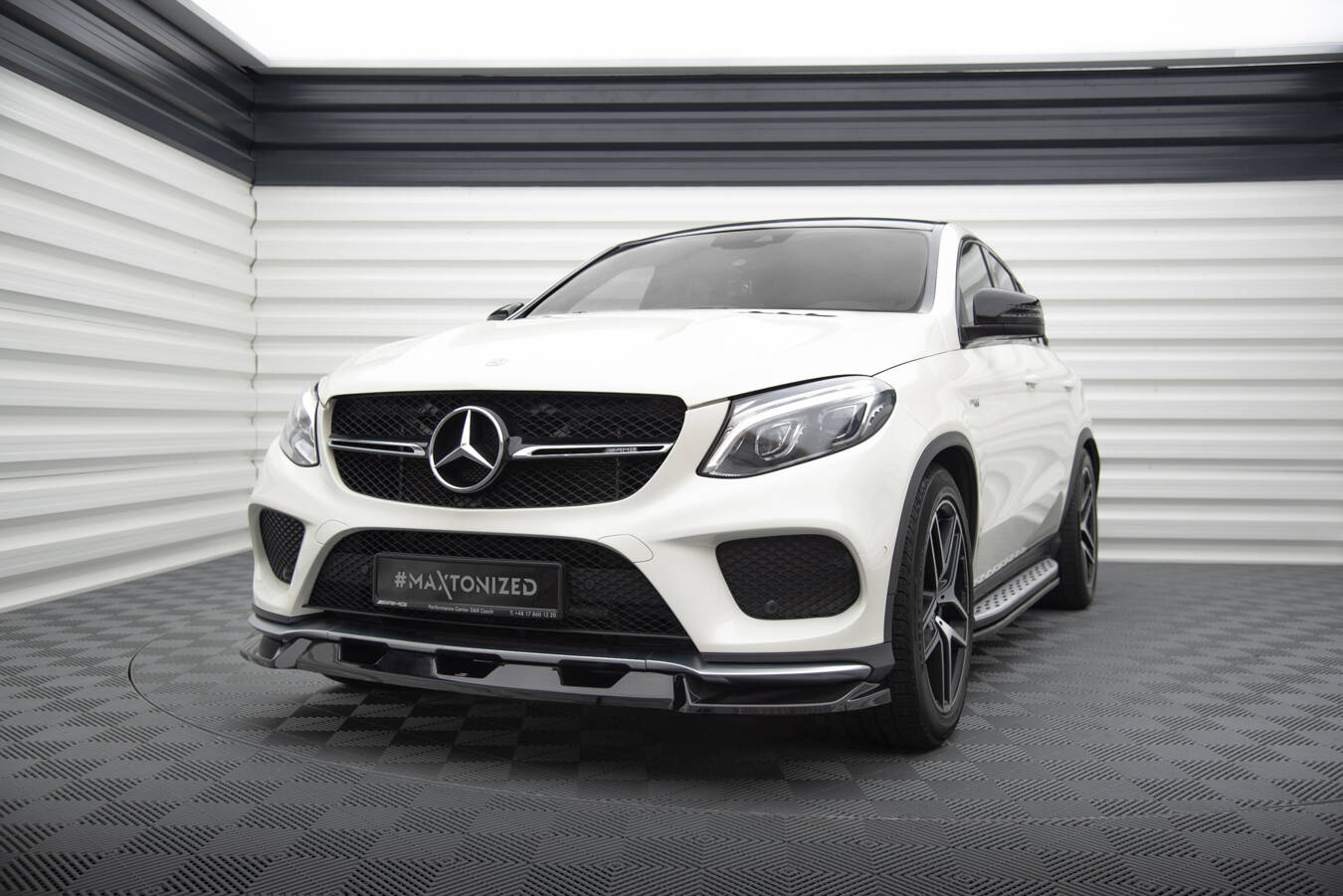 Maxton Design Передний сплиттер V.1 для Mercedes-Benz GLE Coupe 43 AMG / AMG-Line C292