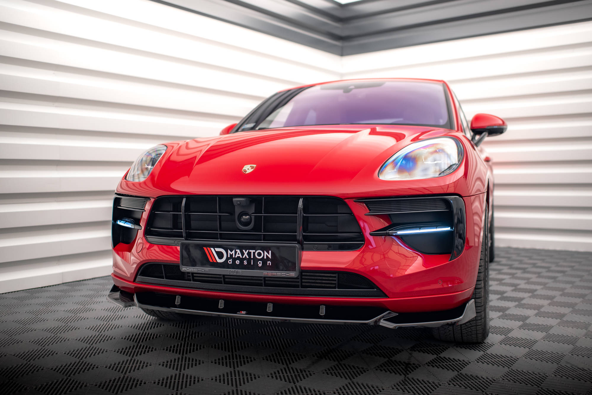 Maxton Design Передний сплиттер V.1 для Porsche Macan GTS / Sport Design Mk1 Facelift