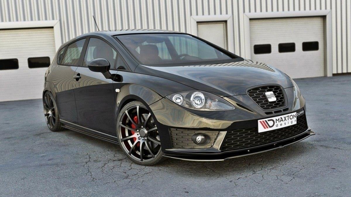 Maxton Design Передний сплиттер V.1 для Seat Leon MK2 Cupra FR (рестайлинг)