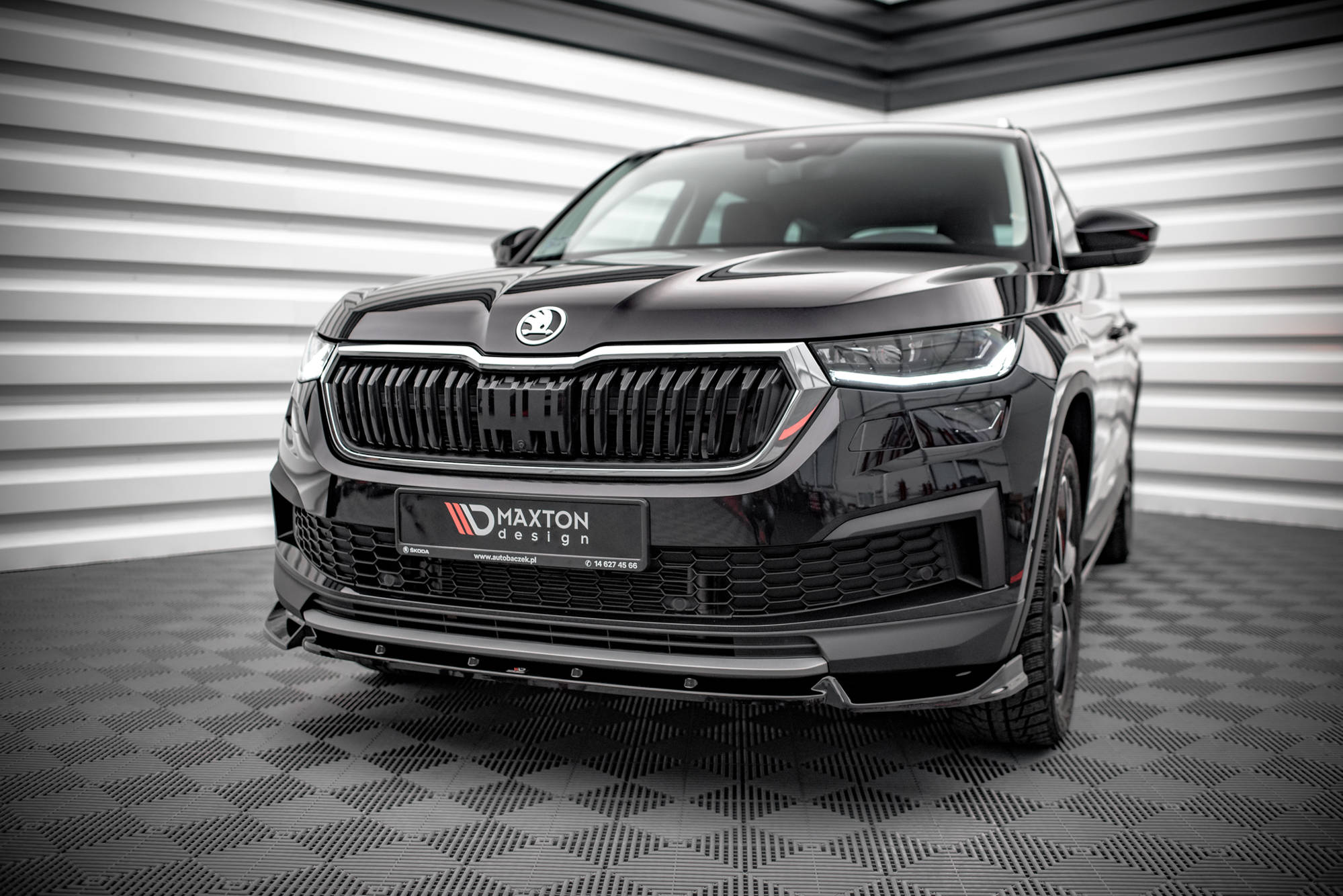 Maxton Design Передний сплиттер V.1 Skoda Kodiaq Mk1 Facelift
