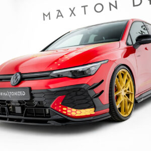 Maxton Design Передний сплиттер V.1 Volkswagen Golf GTI Clubsport Mk8 Рестайлинг