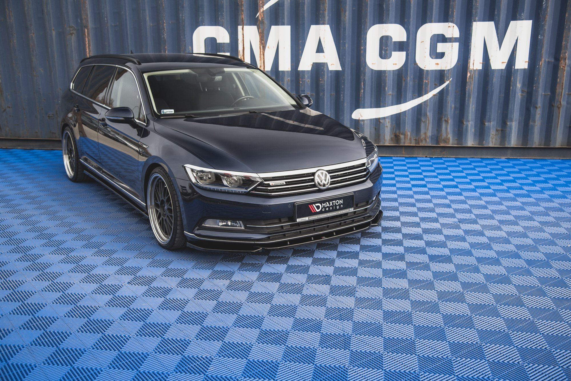 Maxton Design Передний сплиттер V.1 для Volkswagen Passat B8