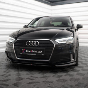 Maxton Design Передний сплиттер V.2 для Audi A3 Sportback 8V (рестайлинг)
