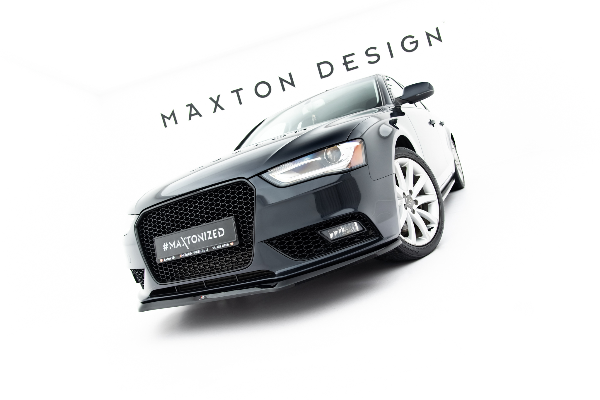 Maxton Design Передний сплиттер V.2 Audi A4 B8 FL — изображение 2