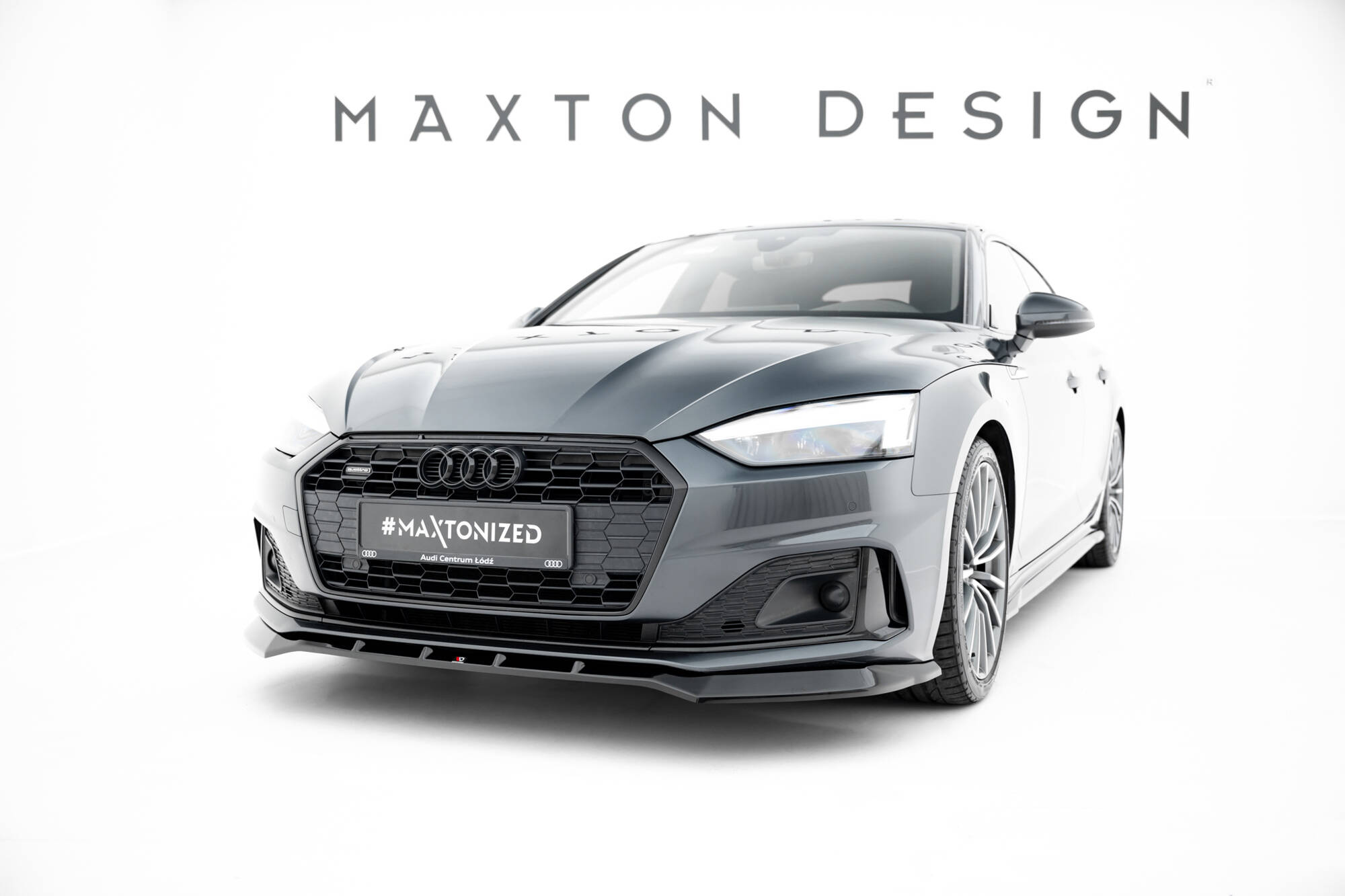 Maxton Design Передний сплиттер V2 для Audi A5 F5 (рестайлинг)