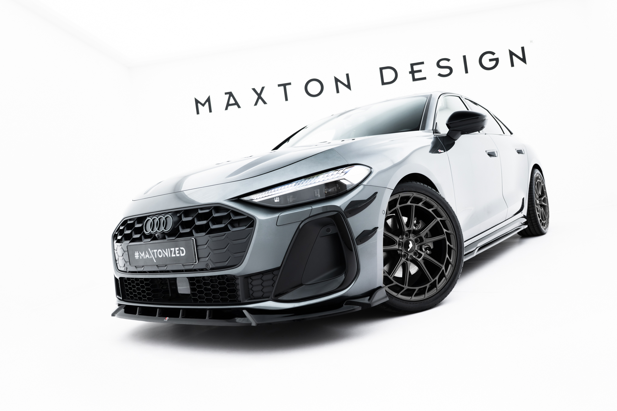 Maxton Design Передний сплиттер V.2 для Audi A5 S-Line / S5 Sedan / Avant B10