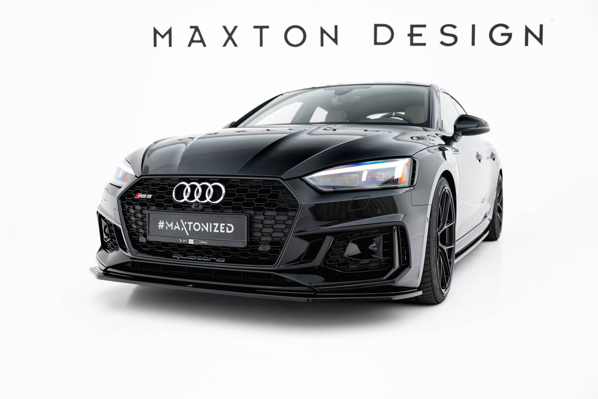 Maxton Design Передний сплиттер V.2 для Audi RS5 Coupe / Sportback F5