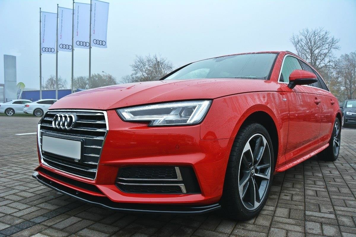 Maxton Design Передний сплиттер V.2 Audi S4 / A4 S-Line B9