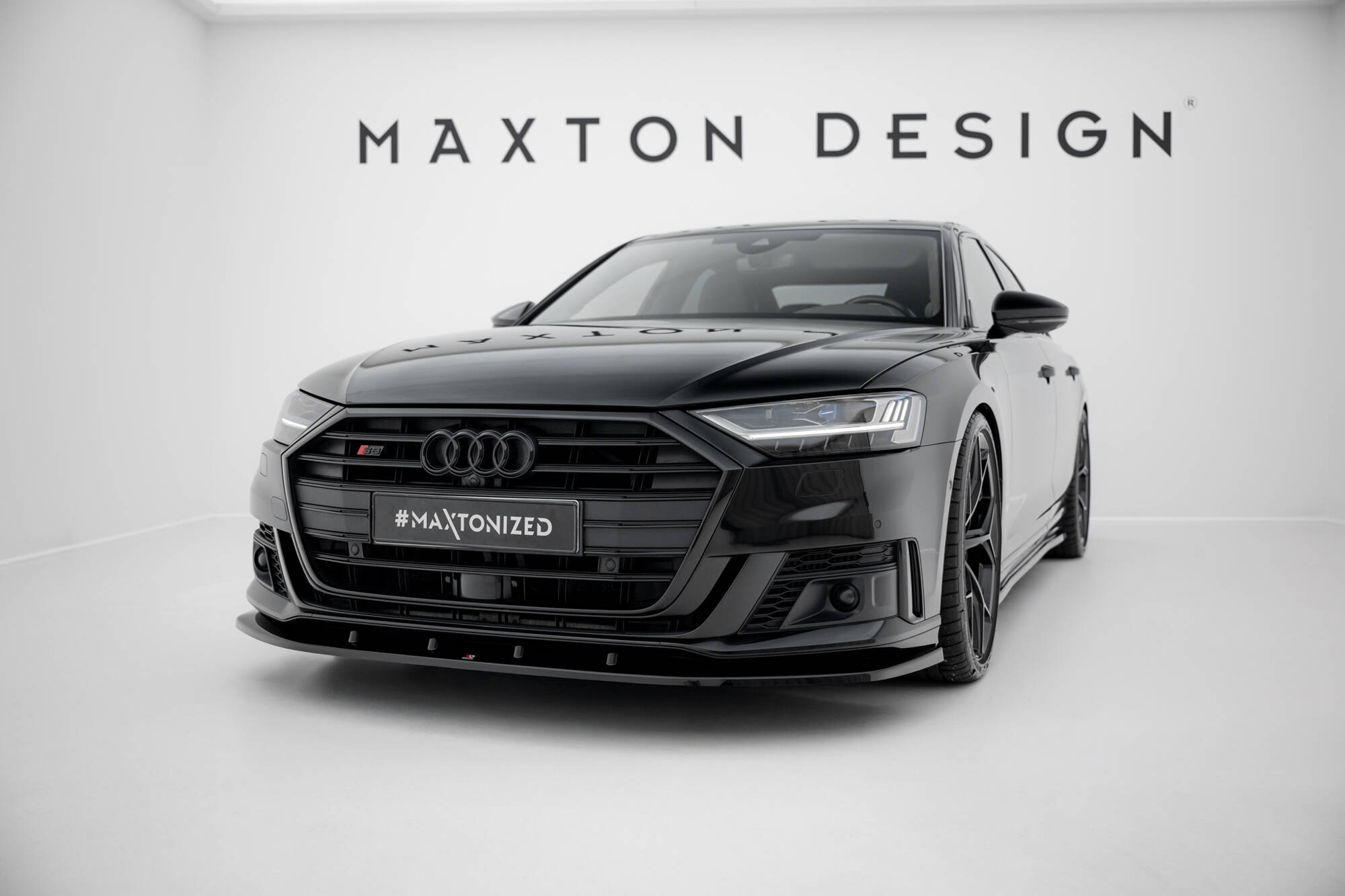 Maxton Design Передний сплиттер V.2 для Audi S8 / A8 S-Line D5