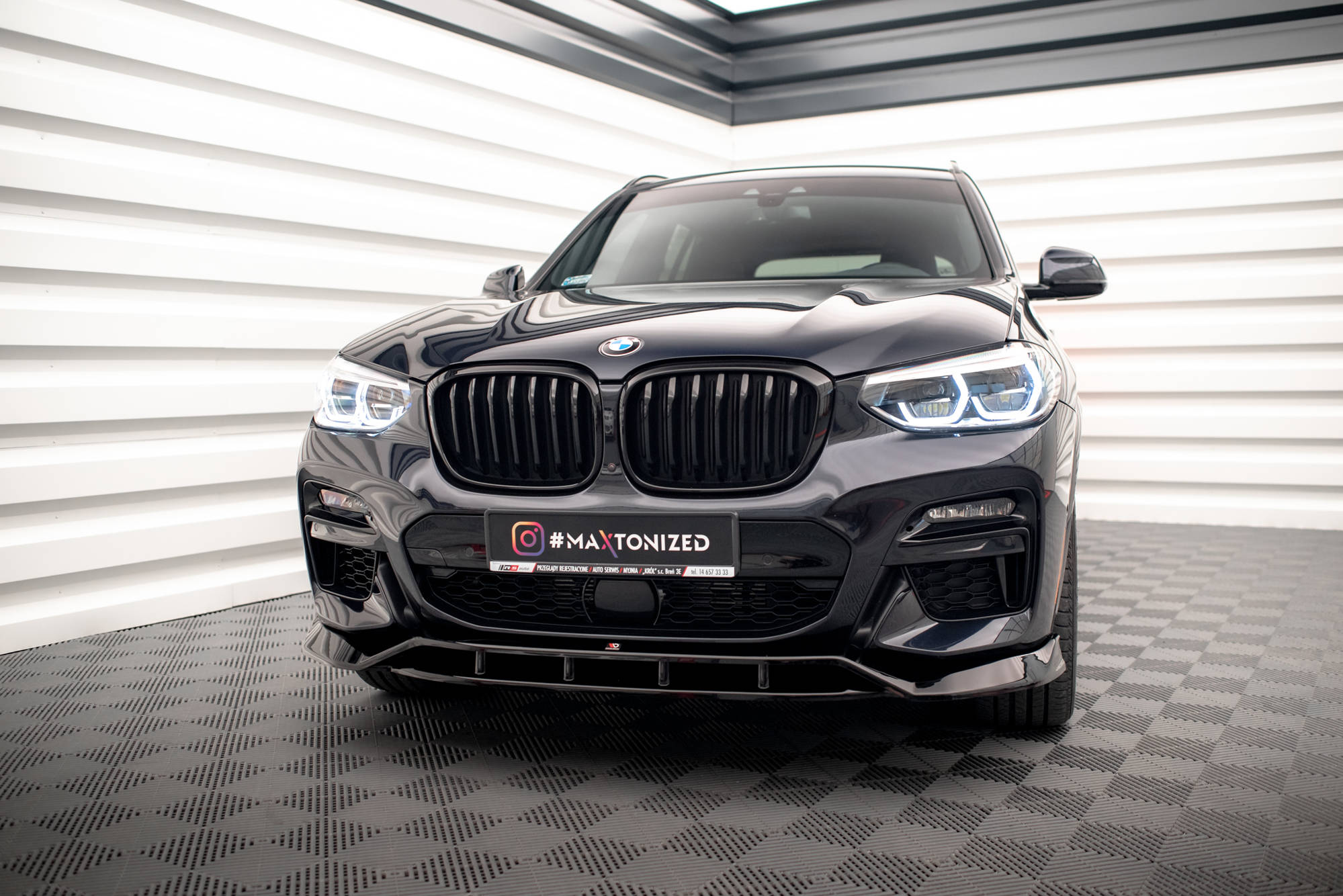 Maxton Design Передний сплиттер V2 для BMW X3 M40d / M40i / M-Pack G01