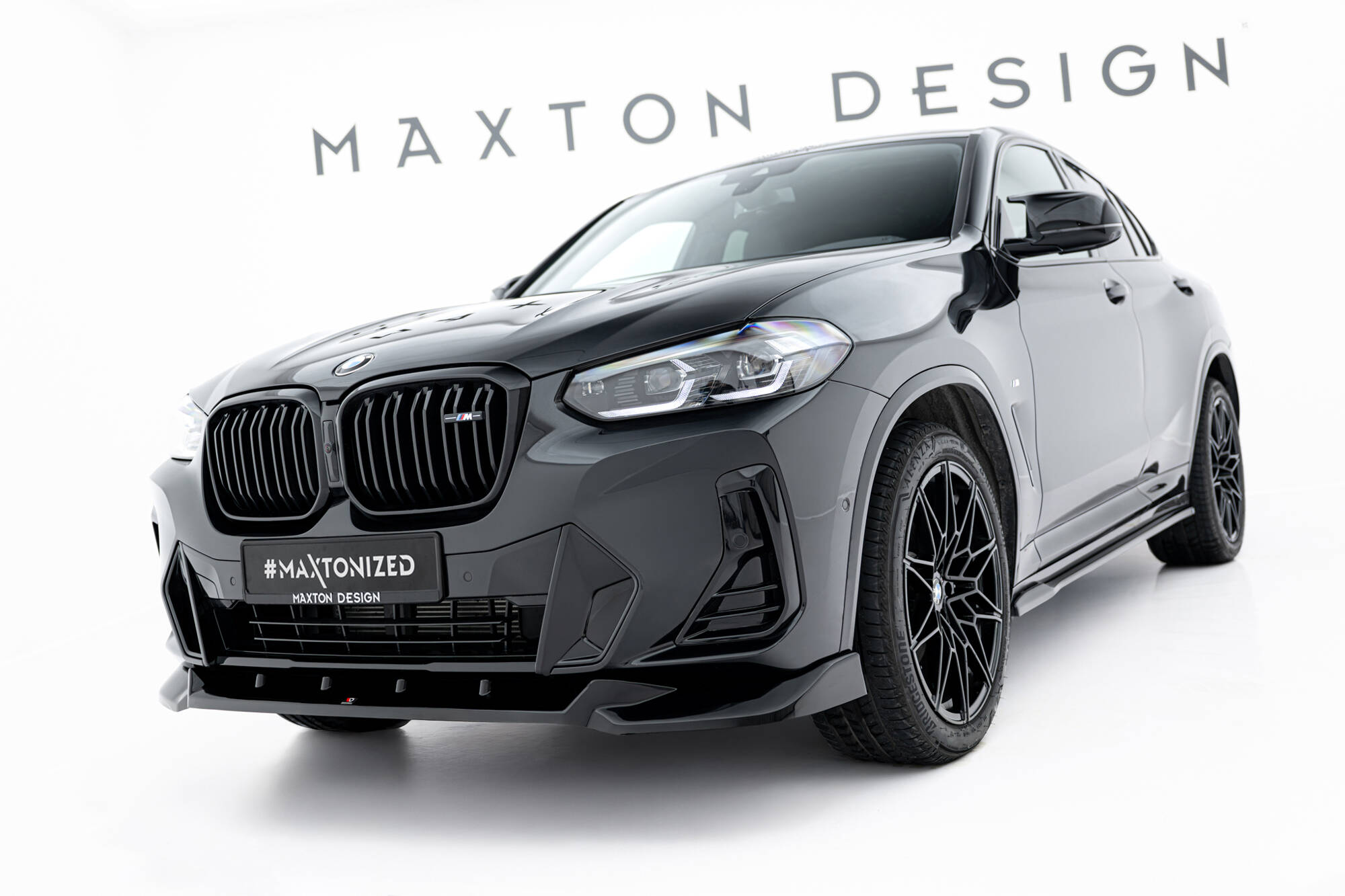 Maxton Design Передний сплиттер V.2 BMW X4 M-Pack G02 (рестайлинг)