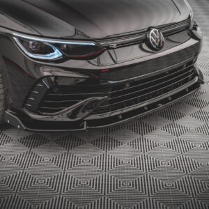 Maxton Design Передний сплиттер V.2 + закрылки для Volkswagen Golf R хэтчбек / вариант Mk8