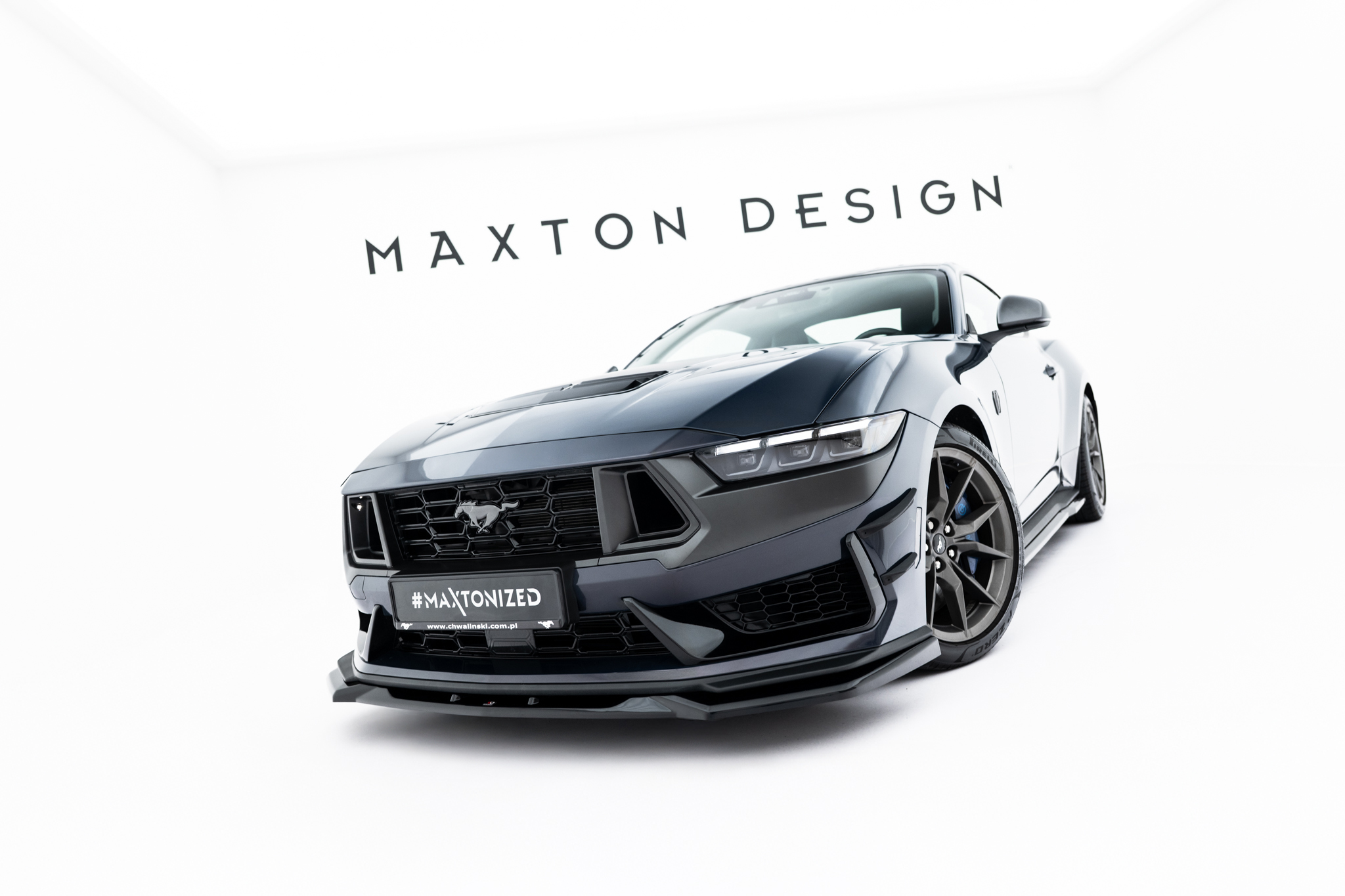 Maxton Design Передний сплиттер V.2 для Ford Mustang Dark Horse Mk7