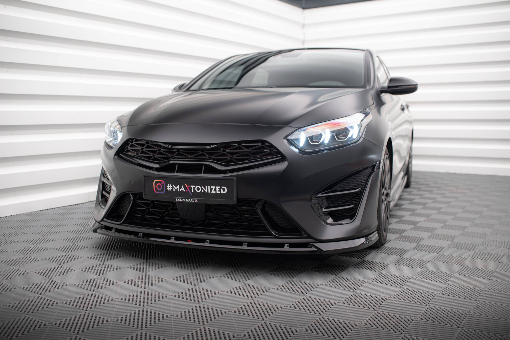 Maxton Design Передний сплиттер V.2 для Kia Proceed GT Mk3 Facelift / Ceed GT / GT-Line Mk1 Facelift